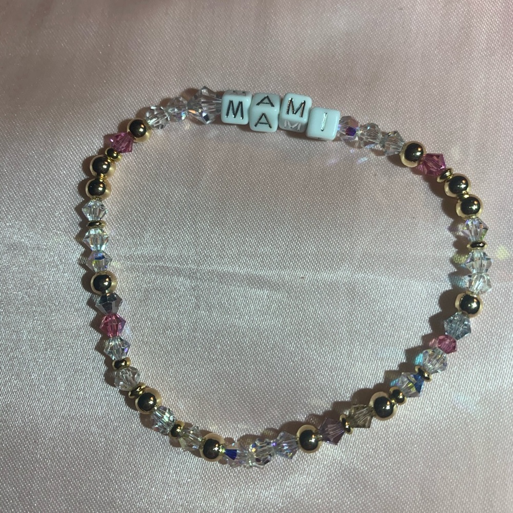 Stretchy handmade “Mami” bracelet